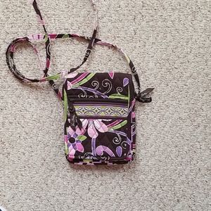 Vera Bradley Plum Petals Floral Cross Body Purse